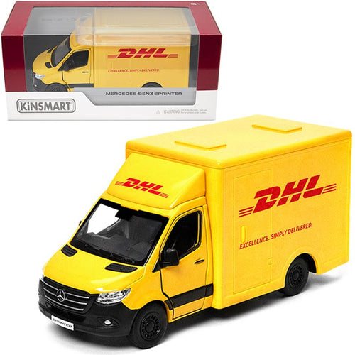 auto metalowe 16 x 8 x 7cm KINSMART MERCEDES-BENZ SPRINTER DHL 1:48 K-163