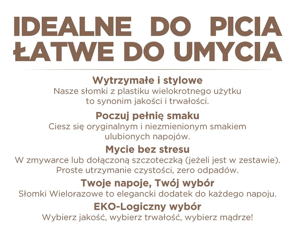 słomki wielokrotnego użytku, czarne, 7,5 x 190 mm 200 szt. RW-CZ02