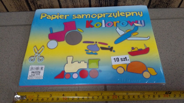papier kolorowy A4 10 kartek samoprzylepny - 10szt