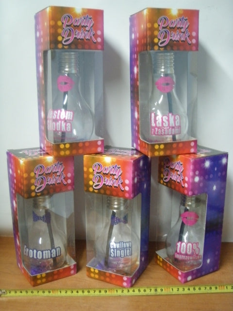 szklanka żarówka 400ml  mix