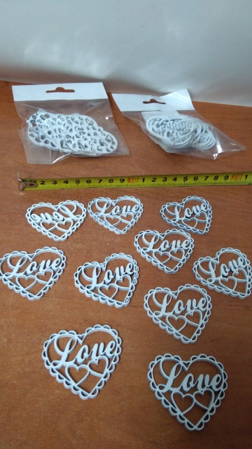serce drewniane zawieszka walentynka  10szt.  5cm