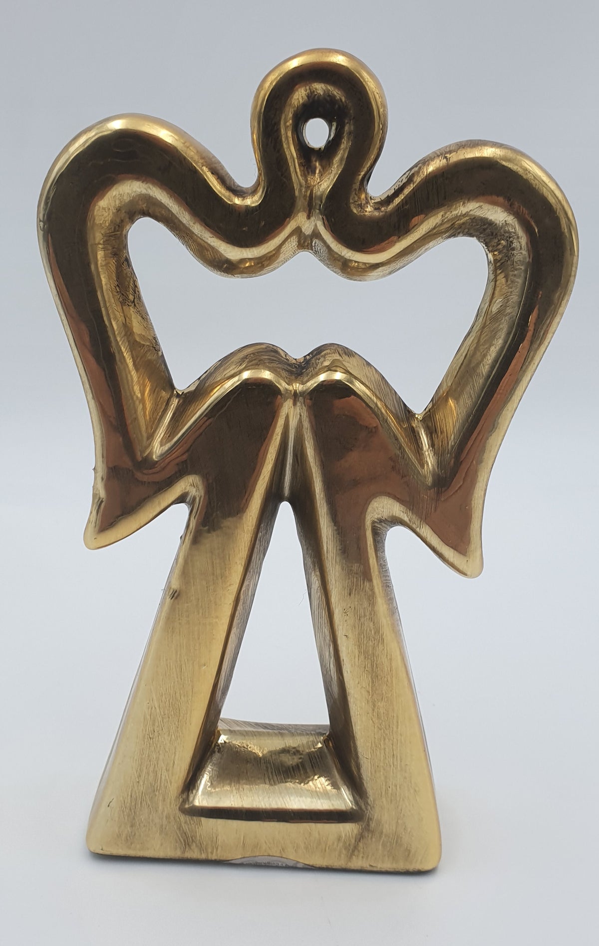 anioł ceram 13cm złoty