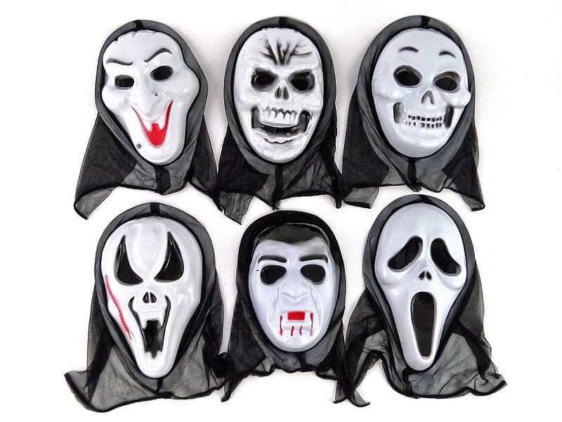 maska halloweenowa z kapturem