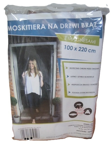 moskitiera z magnesami na drzwi 100x220