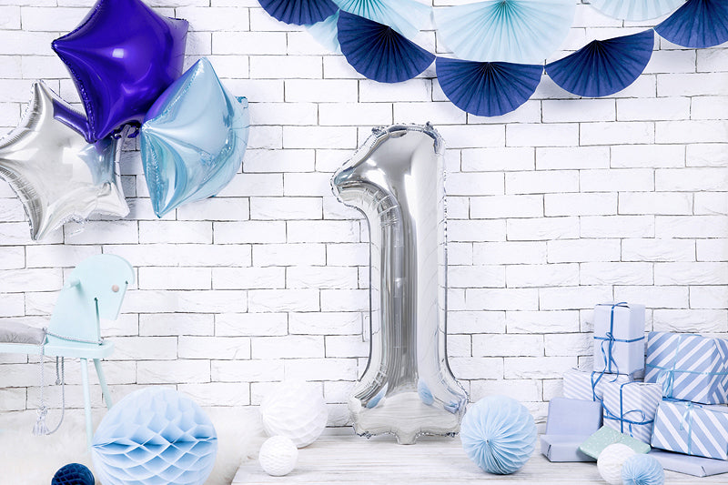 balon cyfra 86cm ''1'' SREBRNA | FB1M-1-018