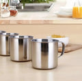 kubek stalowy 13cm z uchem 1,33l. XJ4972