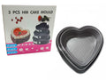tortownice formy do pieczenia czarne 3szt. SERCA 20,22,24cm BLK-50505