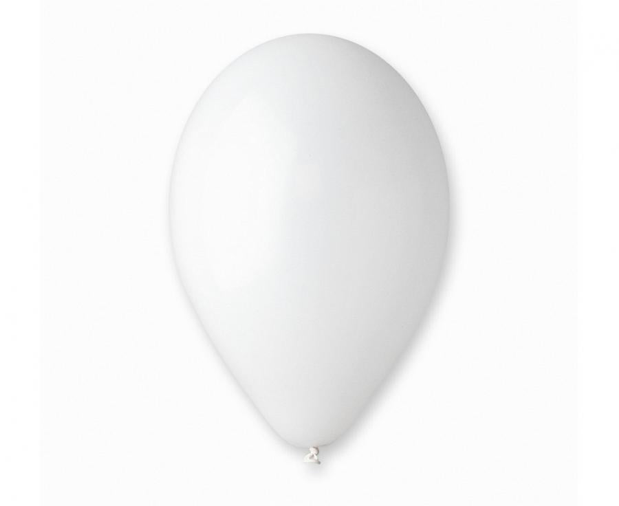 balony pastel 12" białe 01 100szt. |  G110/01