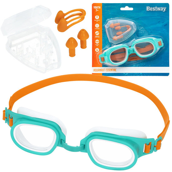zestaw do pływania okulary  +zatyczki do nosa i ucha 7+ 26034 BE26034