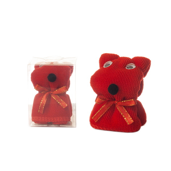 ręcznik w kształcie kotka w opakowaniu pvc, 20x20 cm