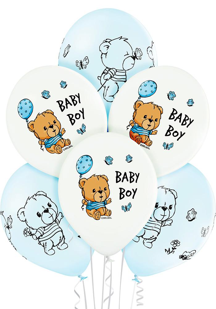 balony  dla chłopca 30cm 6szt.