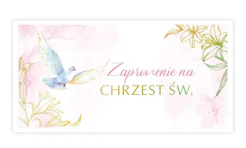 zaproszenia 10szt. DL Chrzest - 44