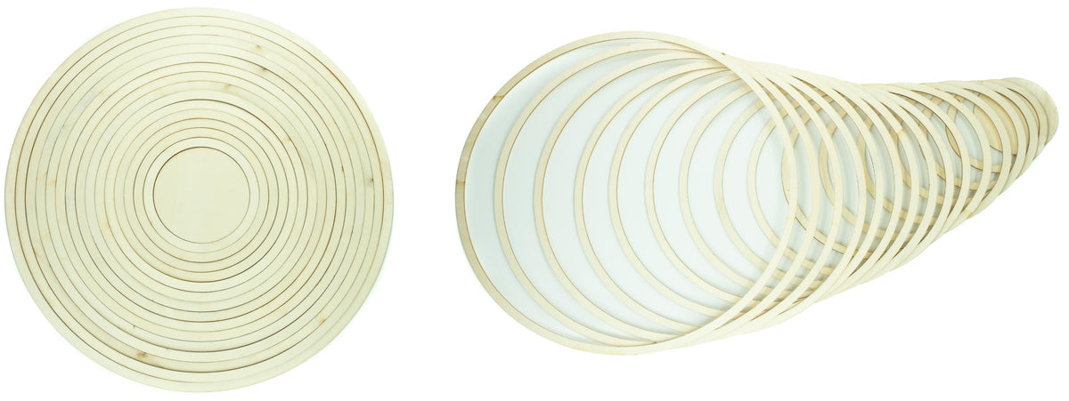 ringi drewniane  gr. 3 mm, szer. 1 cm 16 szt. | RD-5268