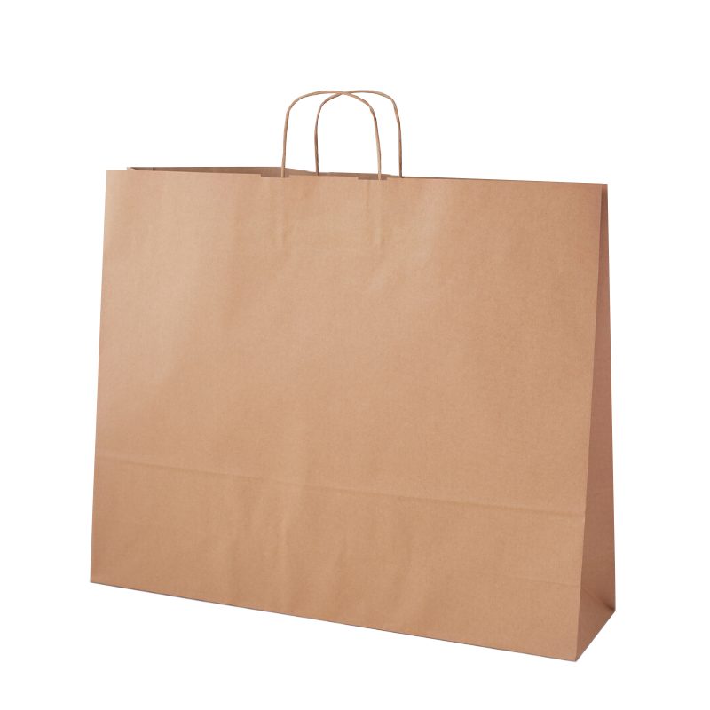 torba papierowa 25szt. skr. rączka szara 54x14x44cm