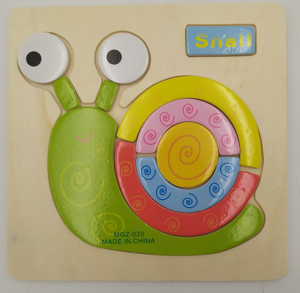 puzzle drewniane j.angielski ŚLIMAK