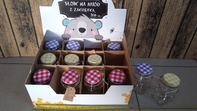 słoik z zakrętką 150ml MIŚ 12szt. | DAN3481