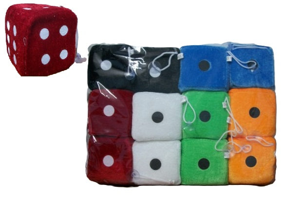 kostka  pluszowa 7x7 cm zawieszka na przylepiec  12szt    MJ-304-3