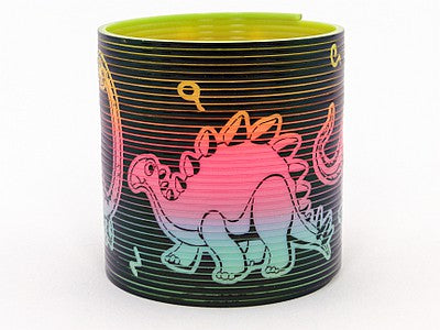 sprężynka tęczowa dino 6,5x6,5cm