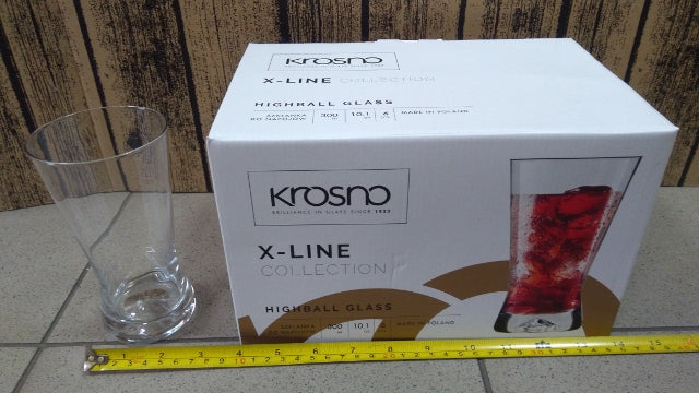 szklanki 6szt. LONG X-LINE 300ml KROSNO
