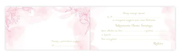 zaproszenia 10szt. DL Chrzest - 44