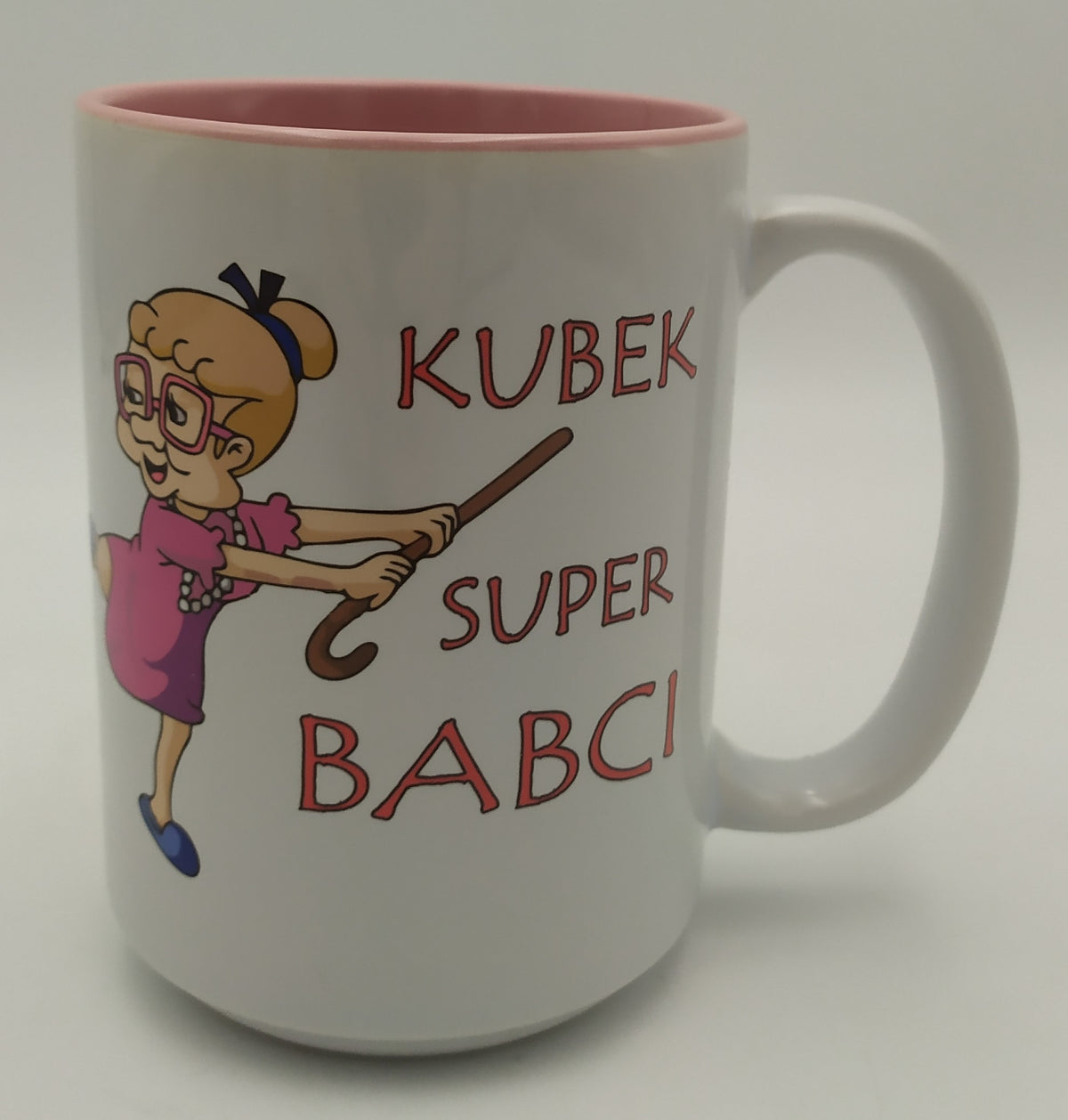 kubek ceramiczny duży w kartoniku 450ml  Babcia w6