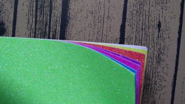zeszyt papierów 25x35 FLUOERESCENCYJNYCH z brokatem | ZBF-0280