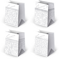 torebki ozdobne 10szt. T-5L set 18 BIAŁE GRAFIKA 10 x 16 x 6 cm