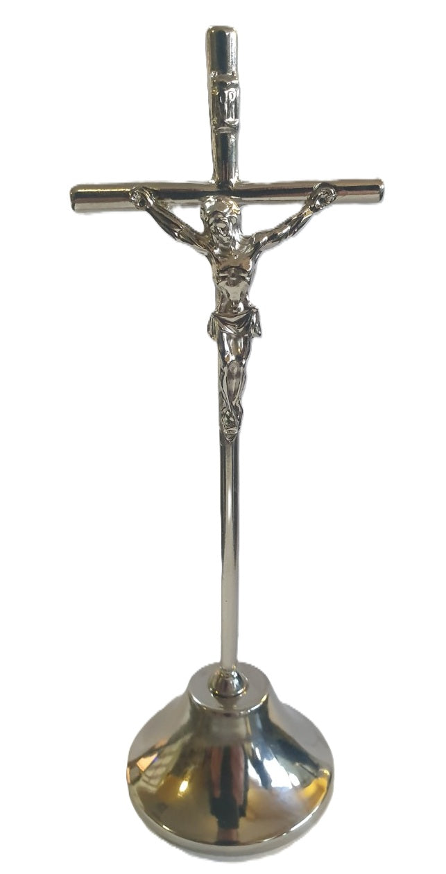 krzyż metalowy stojący 20cm