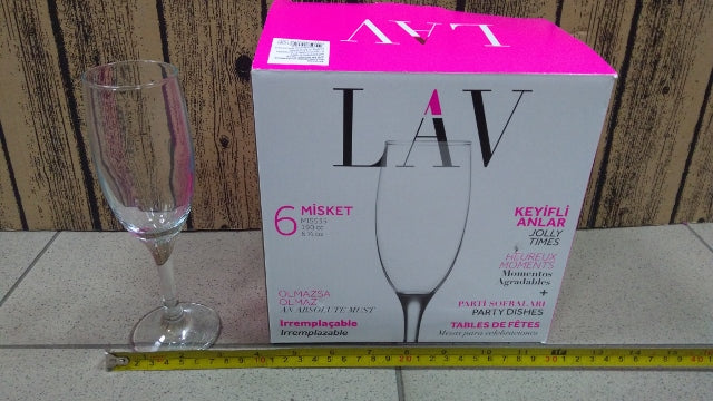 kieliszki 6szt. do szampana 190ml LAV
