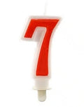 świeczka 24szt. cyfra CZERWONA   ,,7''