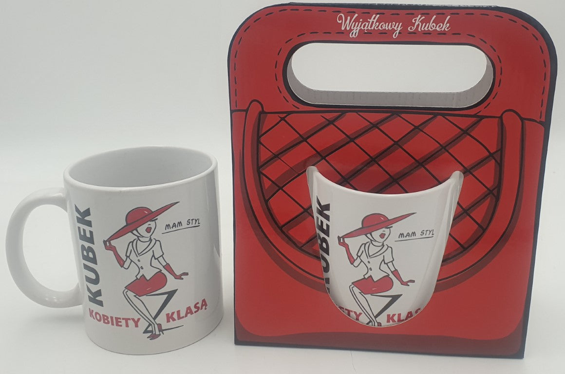 kubek w ozdobnym opakowaniu 300 ml  Kobieta z klasą