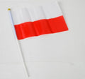 flaga 12szt. biało-czerwona materiałowa chorągiewka 30cm