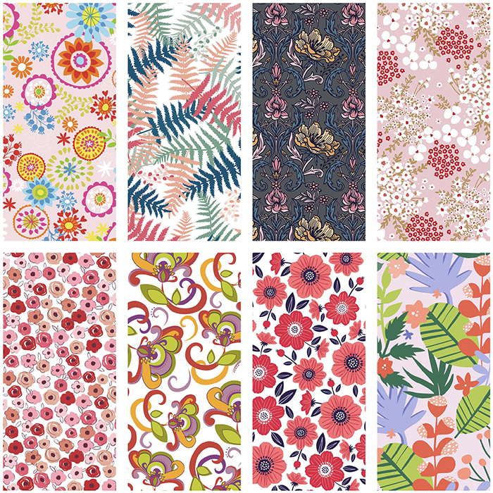 papier ozdobny  2m 70 SET 78 FANCY FLOWERS
