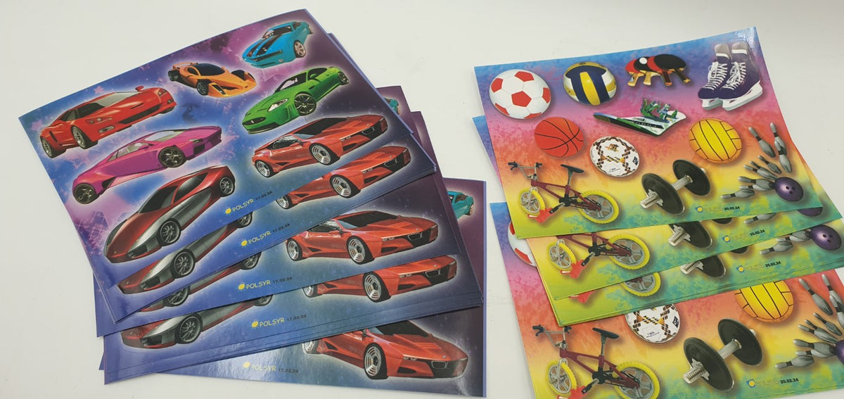 naklejki auta / sport 25 kartek