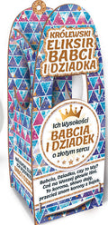 skrzynka na zdrowotne medykamenty i nalewki  33x10x12cm Ich Wysokości Babcia i Dziadek o złotym sercu