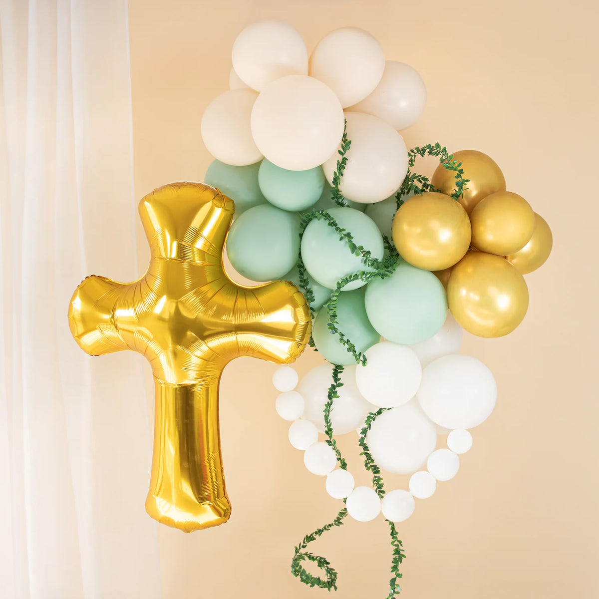 balon foliowy Krzyż złoty 85 x 120cm 169933
