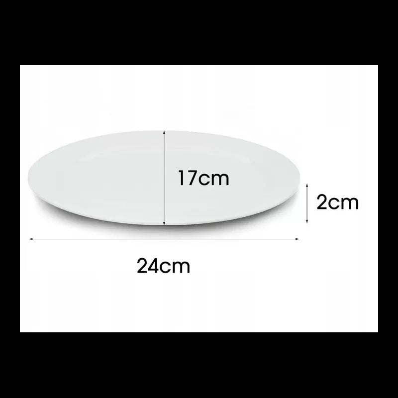 półmisek 24cm na przekąski talerz do serwowania wędlin podstawka owalny TR-23-045