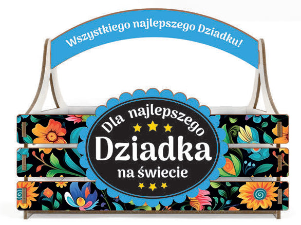 koszyczek skrzynka 17x11x20cm Najlepszy Dziadek na świecie