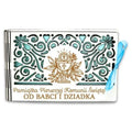 pudełko na pieniądze banknotówka KOMUNIA – od BABCI i DZIADKA – Ażur 3302A-KOM1N-BD
