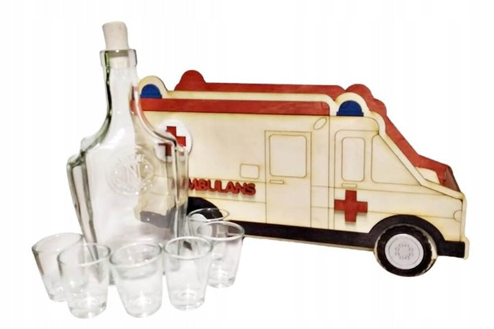 karafka AMBULANS + 6 kieliszków