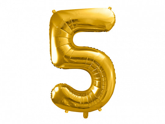 balon foliowy ,,5'' ZŁOTO 86cm | FB1M-5-019