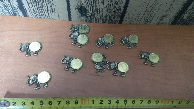 słonik metalowy 1-grosz 10szt.