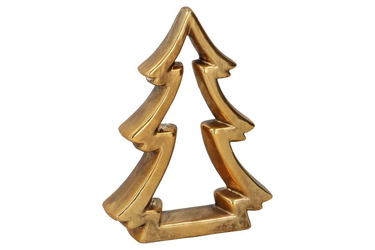 choinka 4szt  ceramiczna 11,5x2,5x14,5cm złoty antyczny