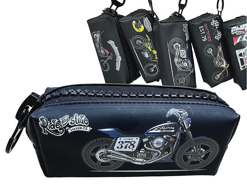 piórnik z motocyklem motorem 18,5 x 8 x 6,5cm