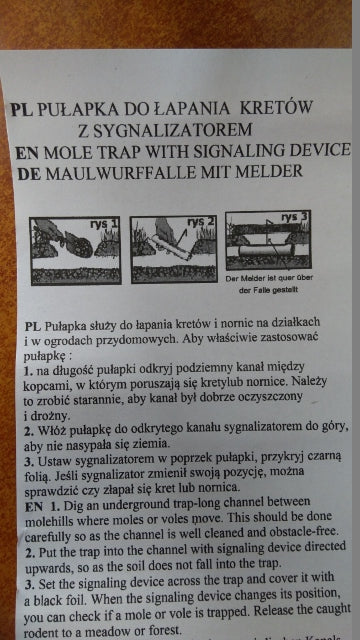 pułapka na krety z sygnolizatorem 5szt 920452