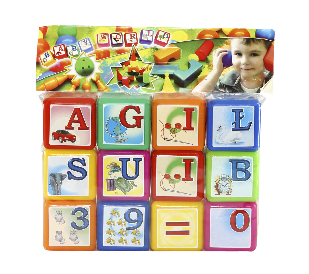 klocki edukacyjne  dmuchane  12elem.