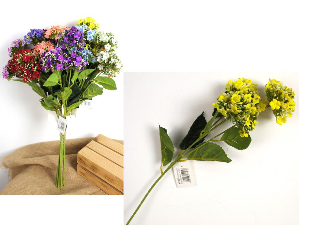 kwiat sztuczny ala czosnek 60 cm 3 główki 9 cm MIX KOLOR MZ-007