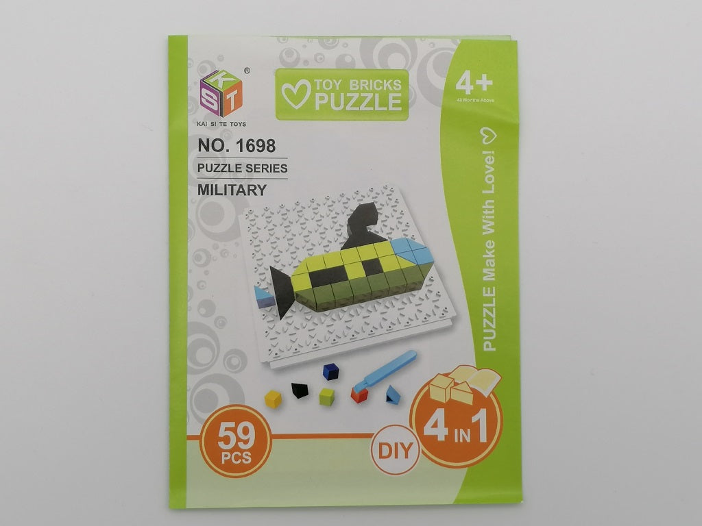 zestaw do układania klocków diy 17,5x13x3,5cm