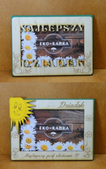 ramka drewniana na zdjęcia DZIADEK  19 x 14 cm | P144
