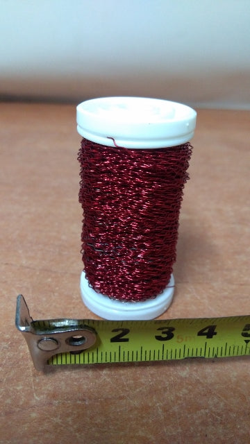 drut karbowany na szpulce 50g CZERWONY